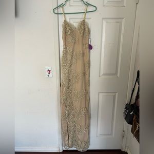 Gold Lace Windsor Dress